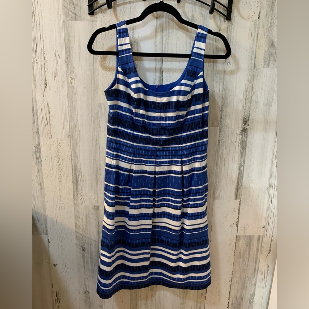 Nine West blue and white striped dress
